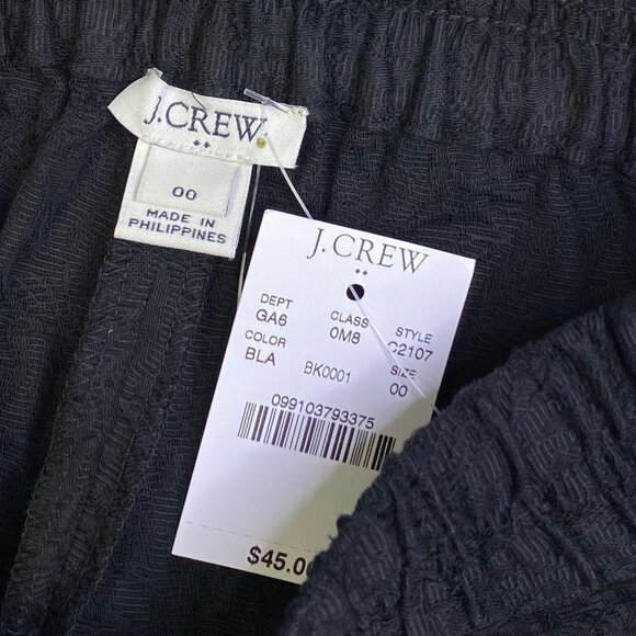 J Crew Black Jacquard Floral Print Pull On Shorts - Picture 6 of 10